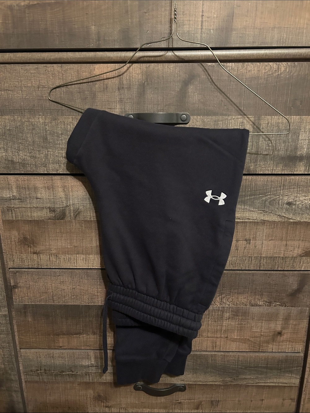 Under Armour Kids Navy Sweatpants with White Logo